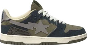 A Bathing Ape Bape SK8 Sta Army Green Dark Blue