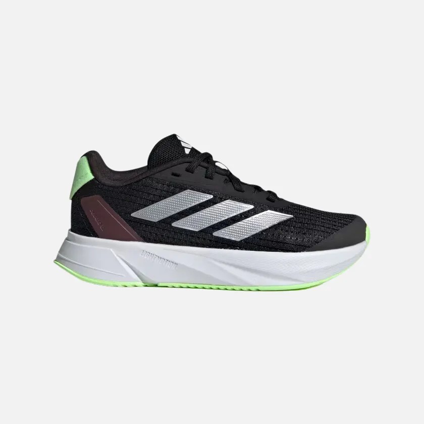 Adidas Duramo SL Kids Unisex Sneakers (Ages 4-7) - Core Black/Zero Metallic/Green Spark - Lightweight Athletic Footwear for Active Children