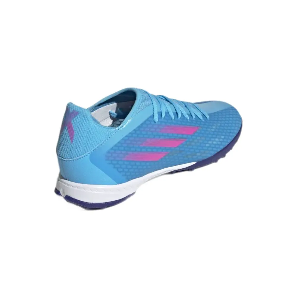 Adidas Men's X Speedflow.3 Turf Football Shoe (Sky Rush/Team Shock Pink/Cloud White)