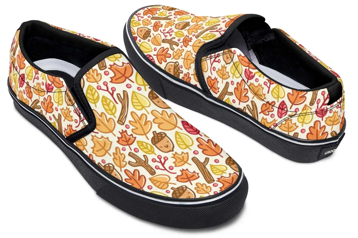 Adorable Autumn Pattern Slip-On Shoes