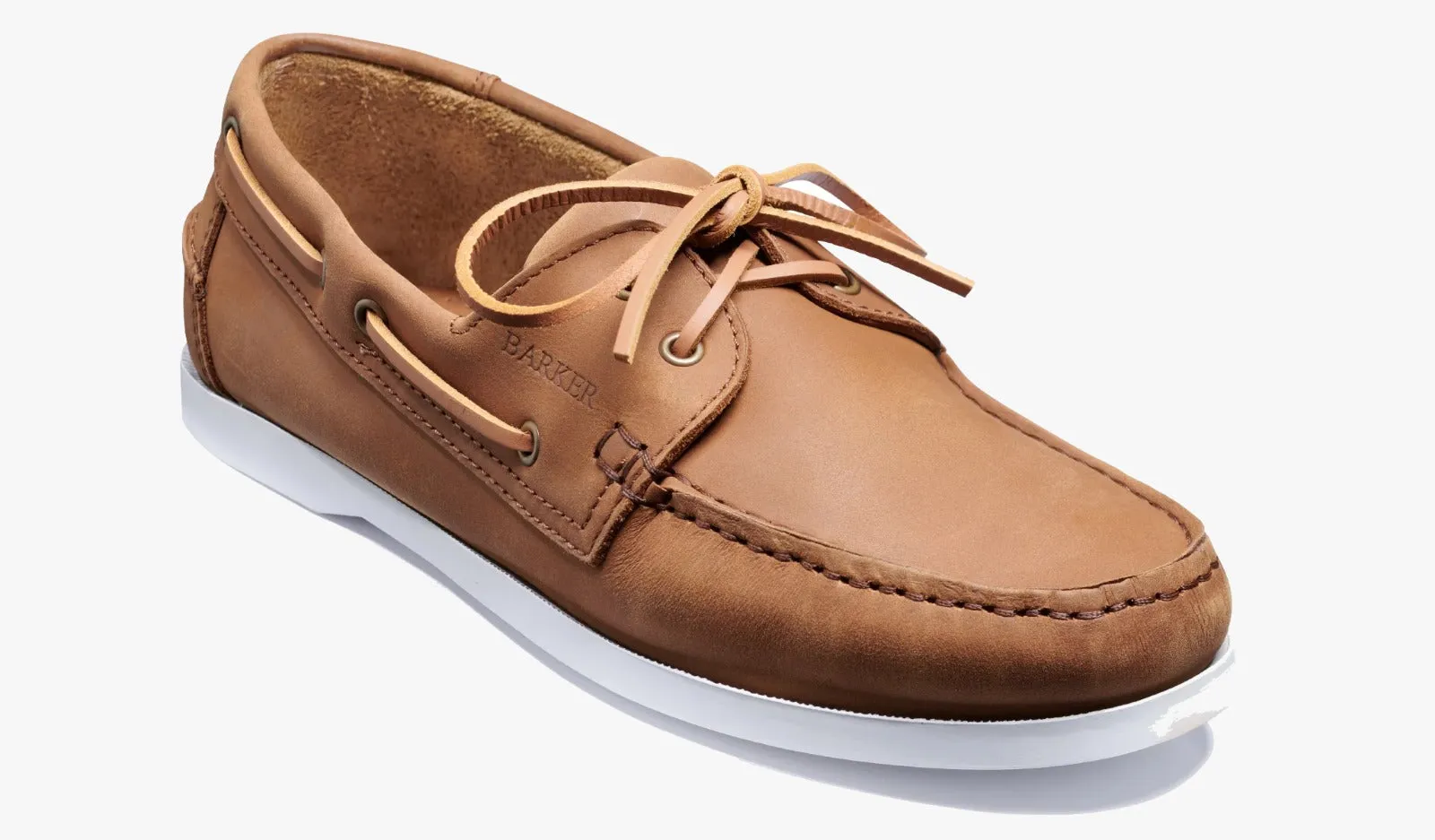 Barker Keel Moccasin Shoe -  Camel Nubuck