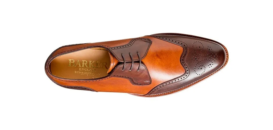 Barker Weymouth Derby Wingtip - Walnut & Rosewood Calf