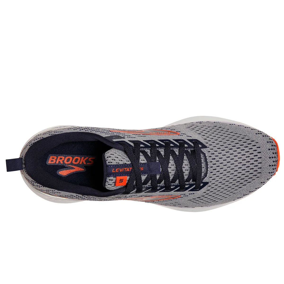 Brooks Levitate GTS 5 Mens | Grey/peacoat/flame