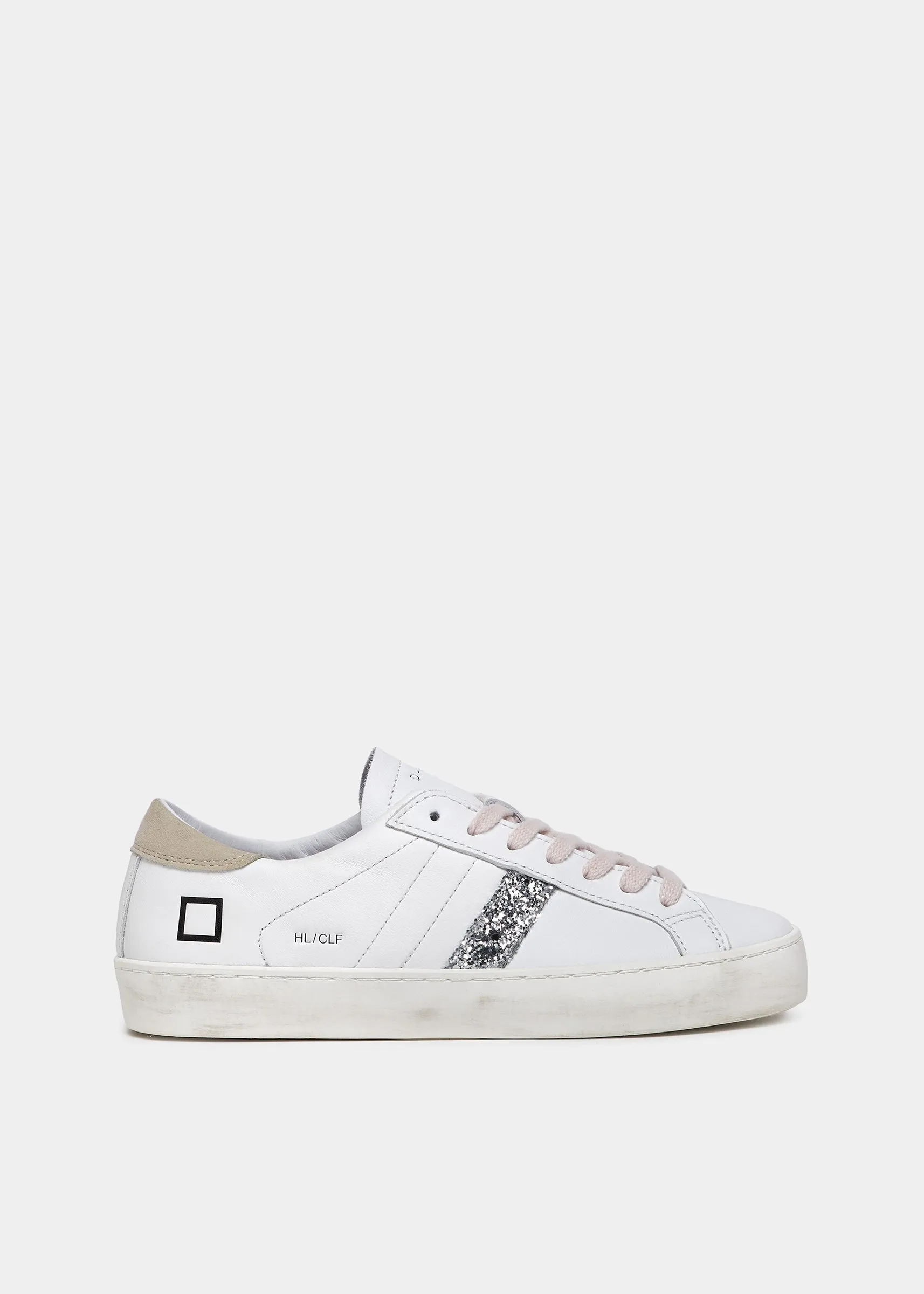 D. A. T. E. Hill Low Calf White Beige