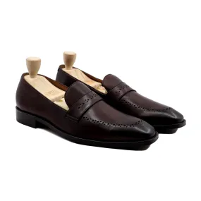 Dhulum - Men's Dark Brown Calf Leather Loafer