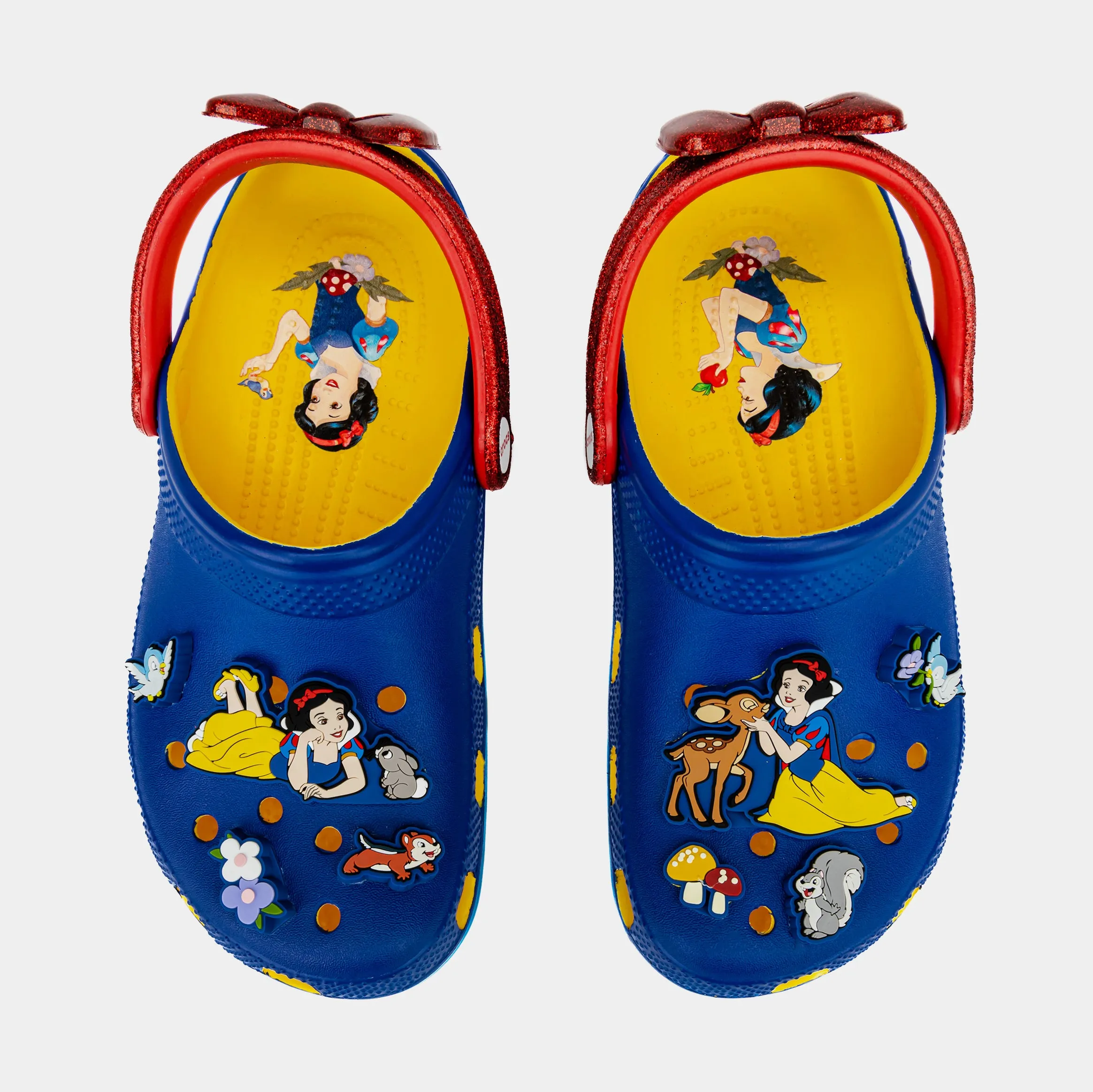 Disney Snow White Classic Clog Preschool/Grade School Sandals (White/Blue/Red)