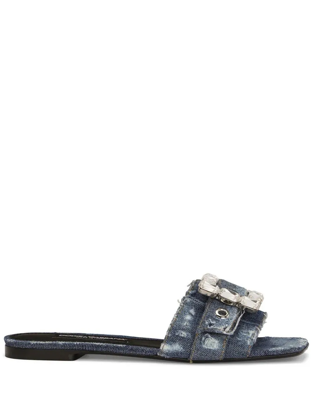 Dolce & Gabbana Embellished Denim Sandal