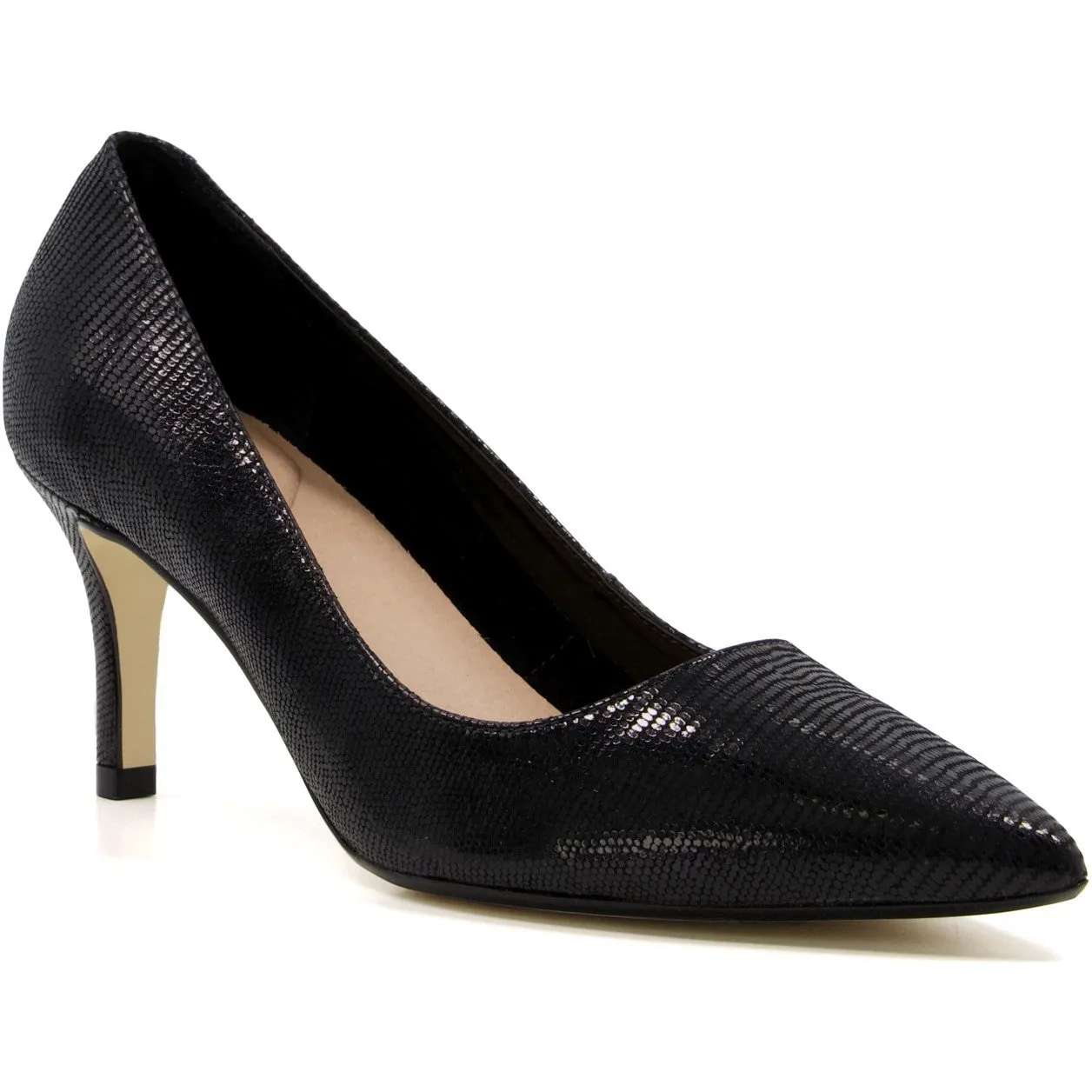 Dune Andina Womens Leather Court Shoe