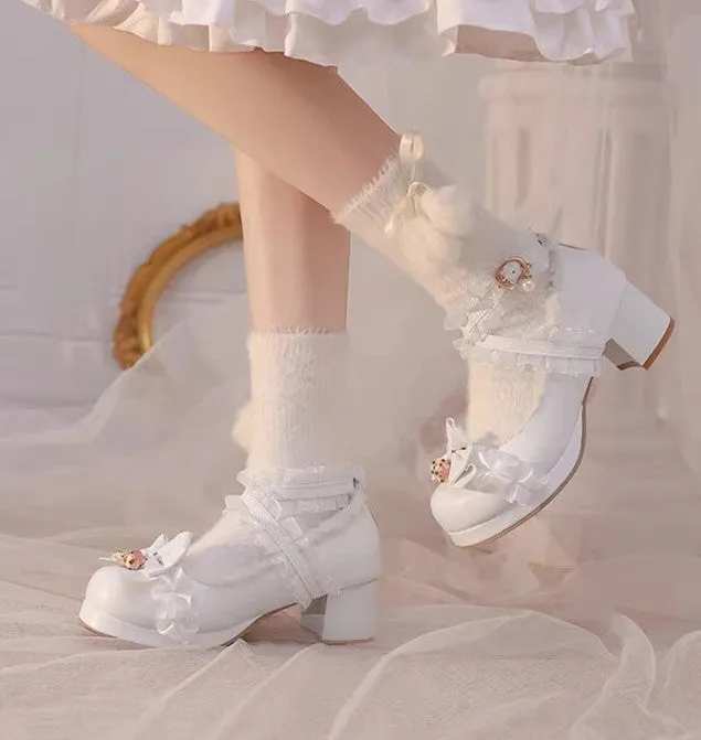 Fashion Bowtie Lolita Winter Shoes PN6229