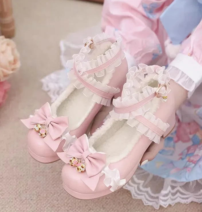 Fashion Bowtie Lolita Winter Shoes PN6229