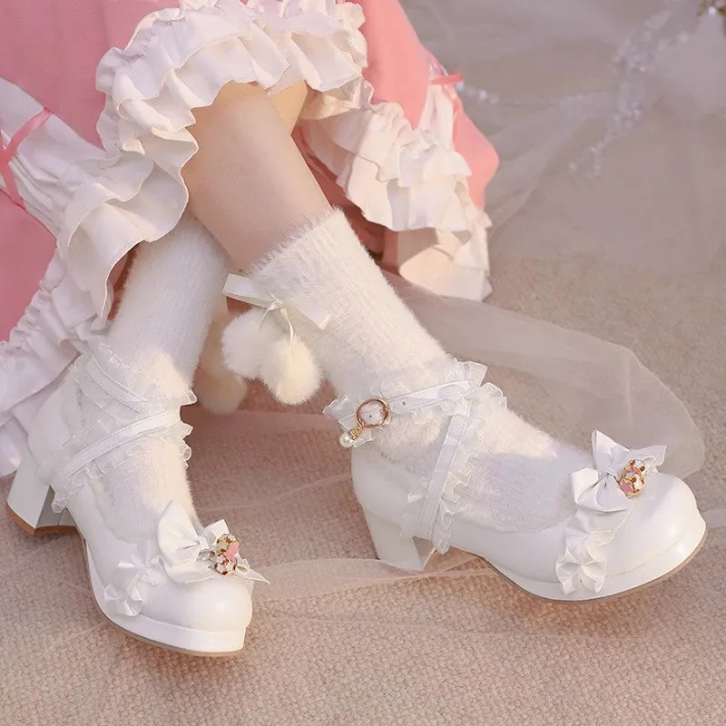 Fashion Bowtie Lolita Winter Shoes PN6229