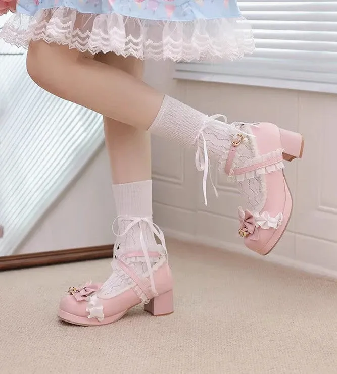 Fashion Bowtie Lolita Winter Shoes PN6229