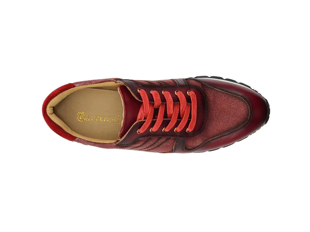 Fashion Sneaker Calfskin with Canvas inlaid