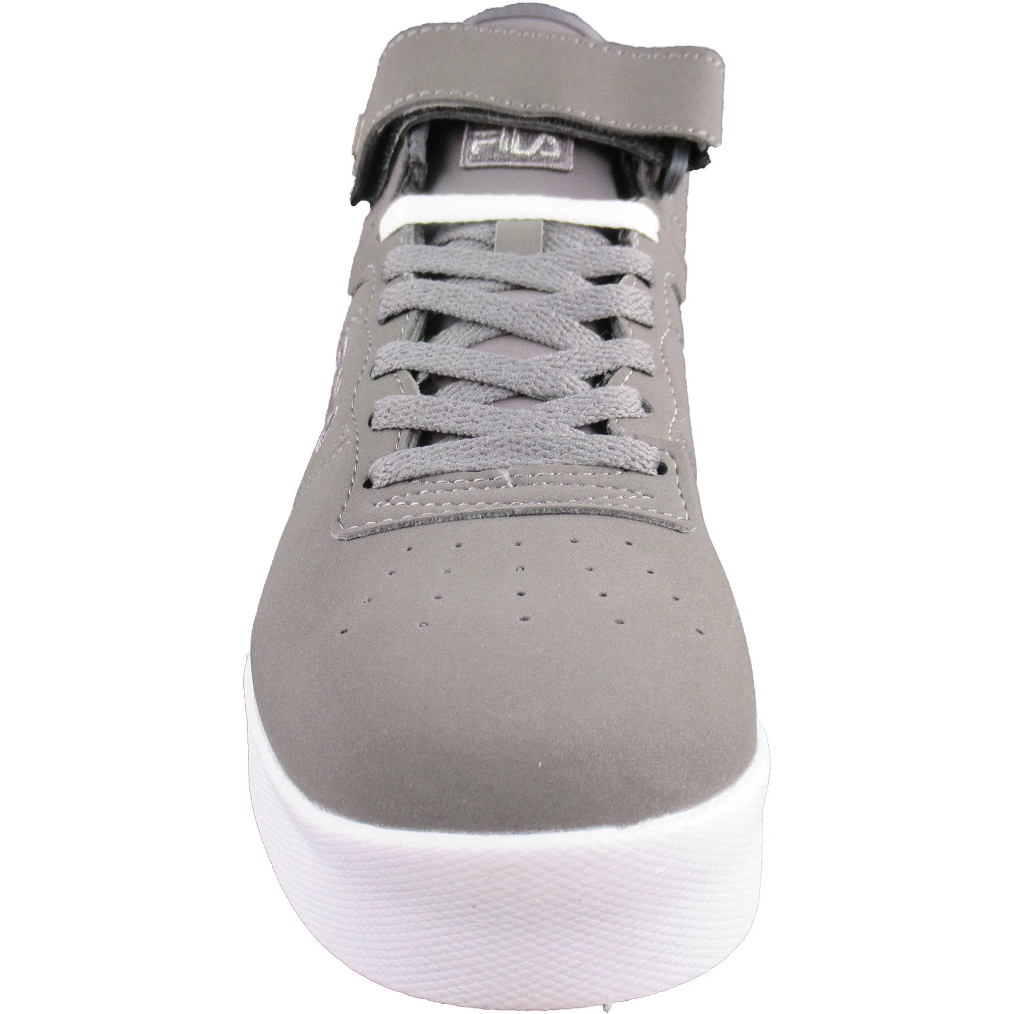 Fila Men's Vulc 13 Mid Plus Pewter Silver White Casual Shoes