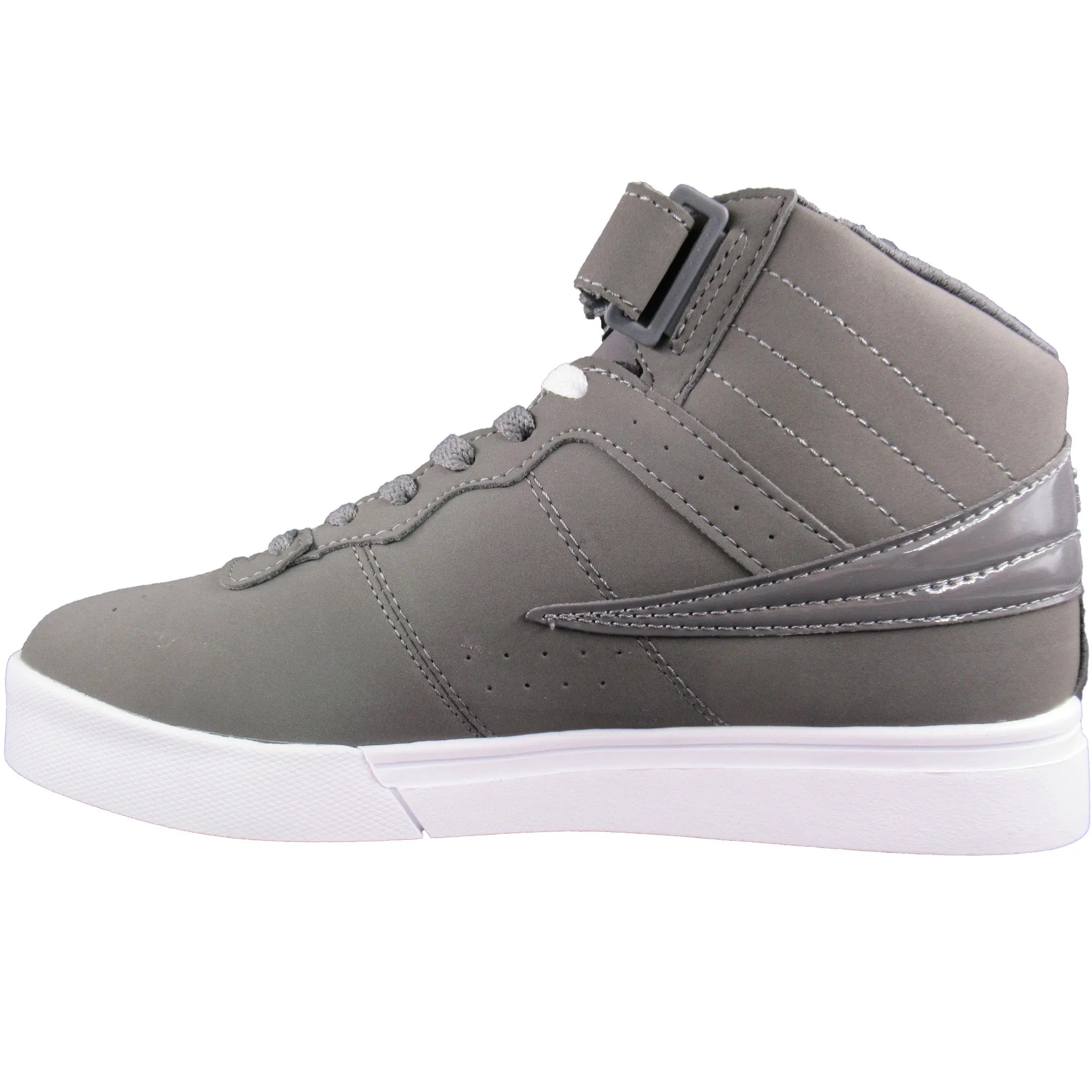 Fila Men's Vulc 13 Mid Plus Pewter Silver White Casual Shoes