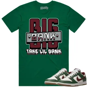 Gorge Green Team Red Dunks Shirt to Match - BURGUNDY BIG BANK