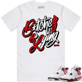 Jordan 4 Red Cement 4s Shirt to Match - RED BBL