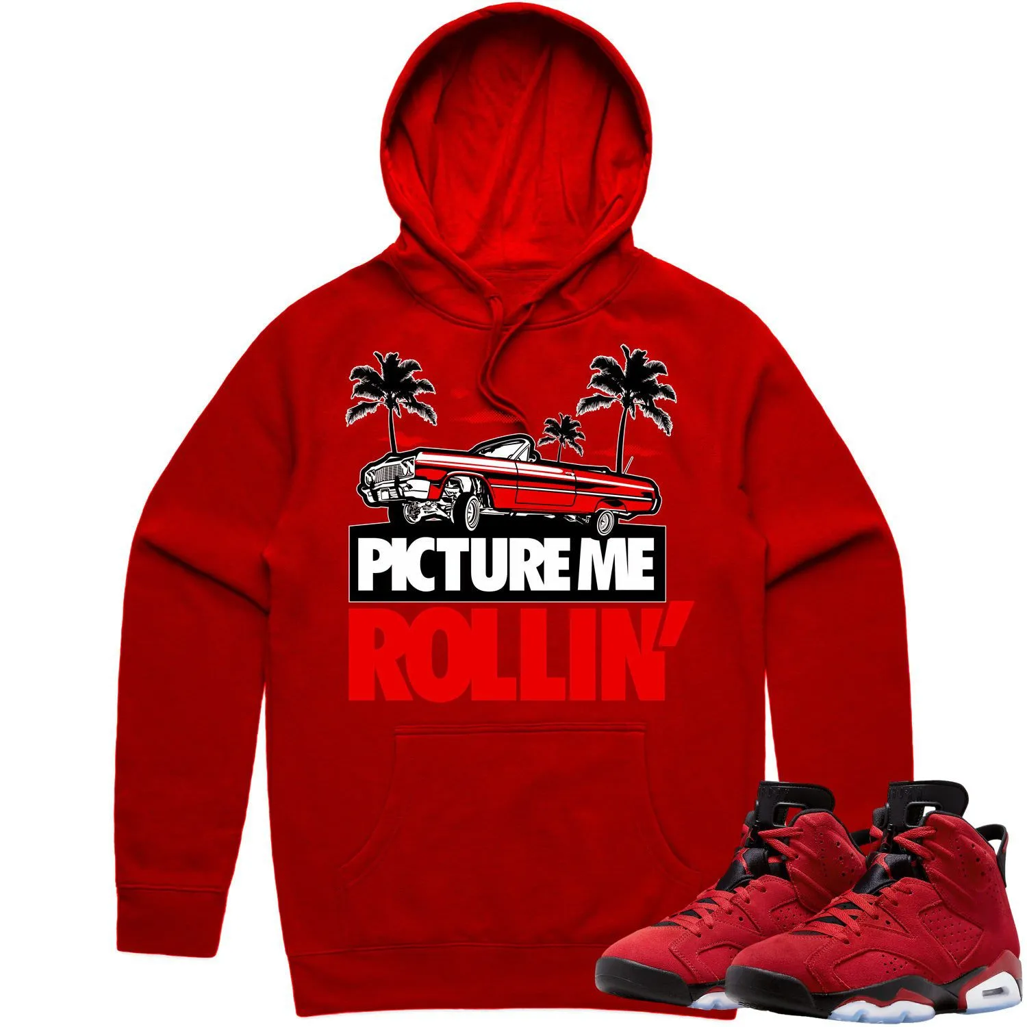 Jordan 6 Toro Bravo 6s Hoodie to Match - RED PMR