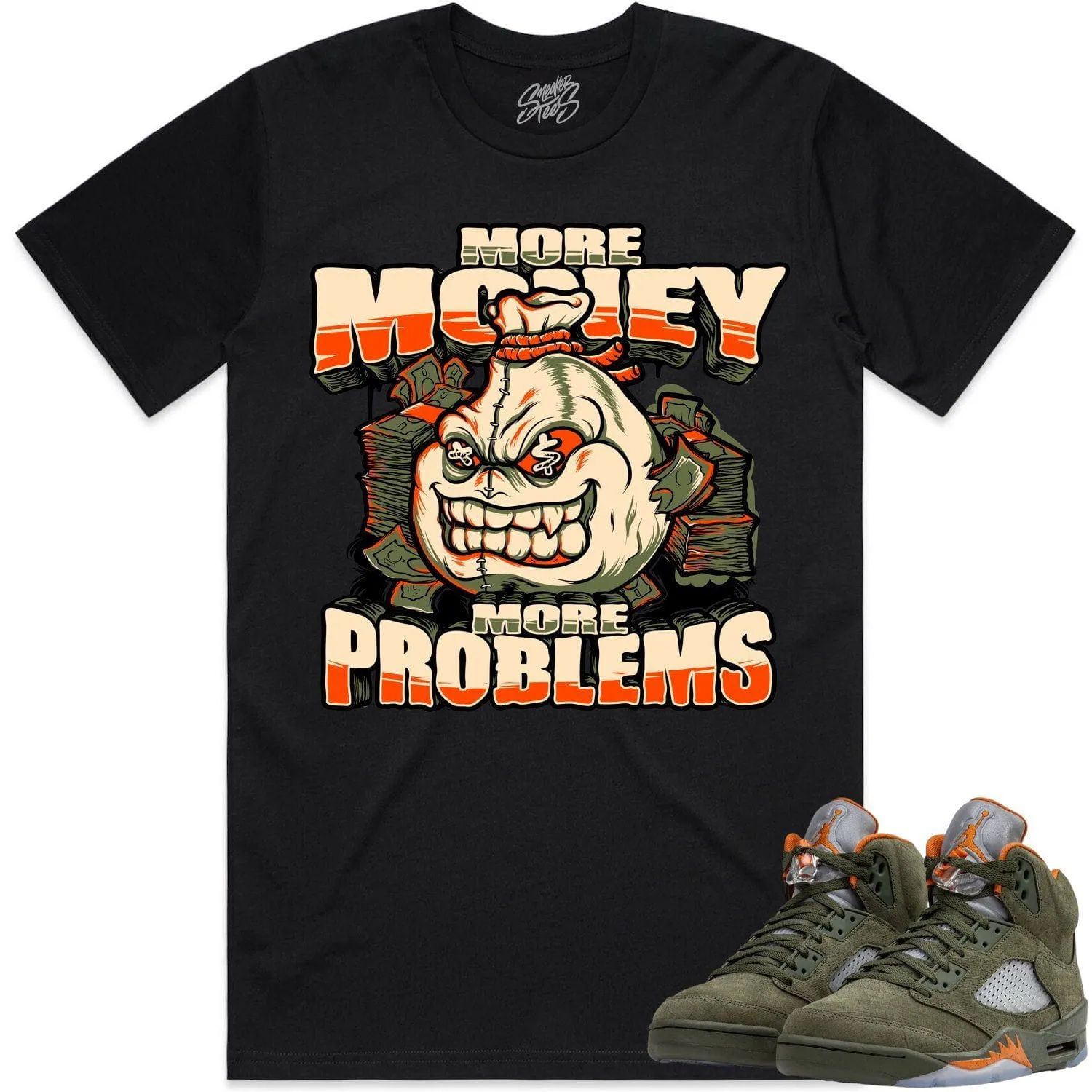 Jordan Retro 5 Olive 5s Shirt to Match - CELADON MORE PROBLEMS