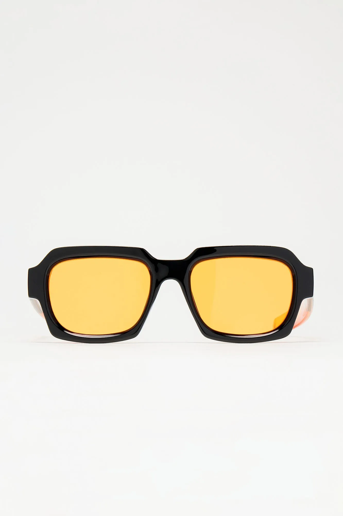 Keep Me Retro Sunglasses - Black/Orange