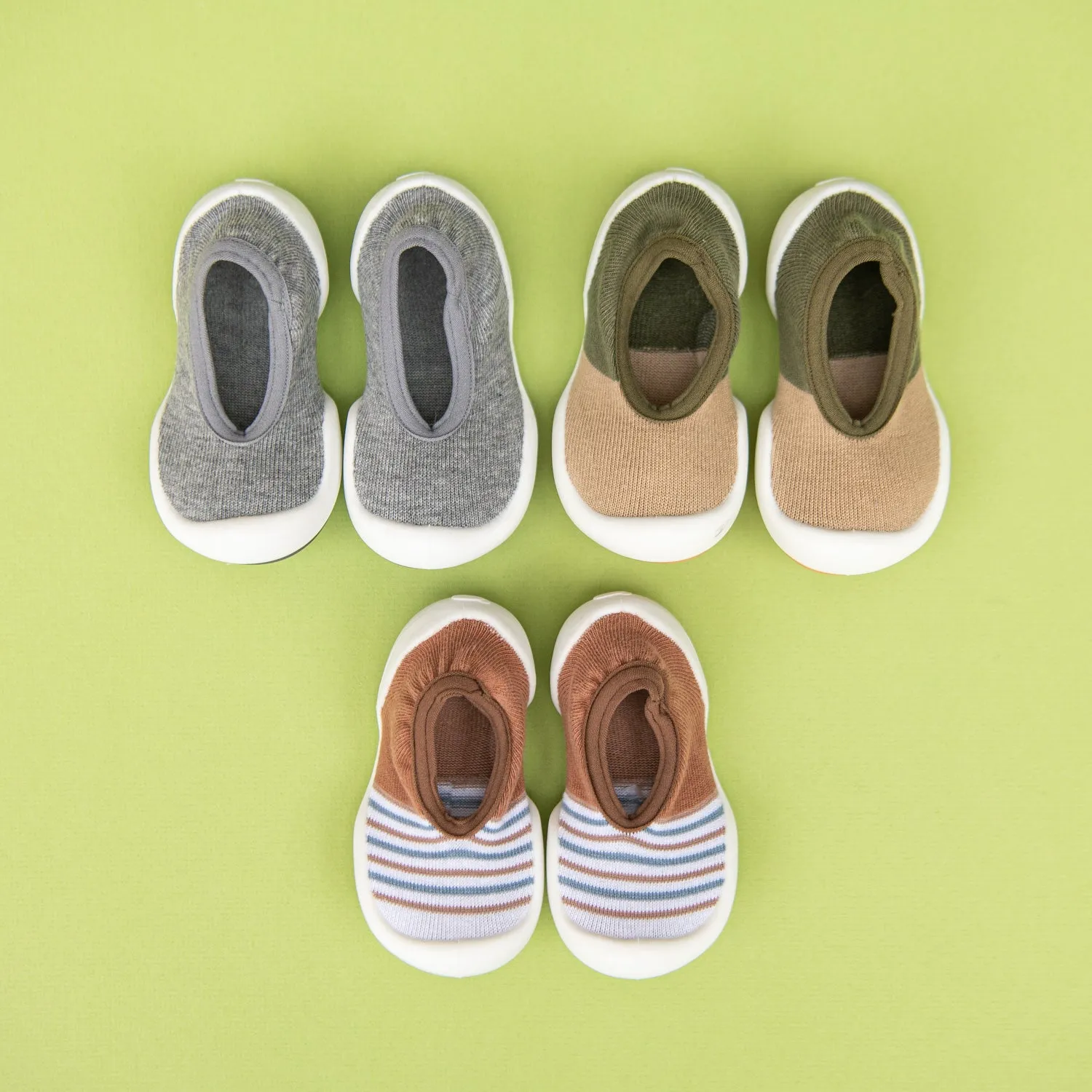 Komuello Baby Shoes - Flat-Brown Stripe