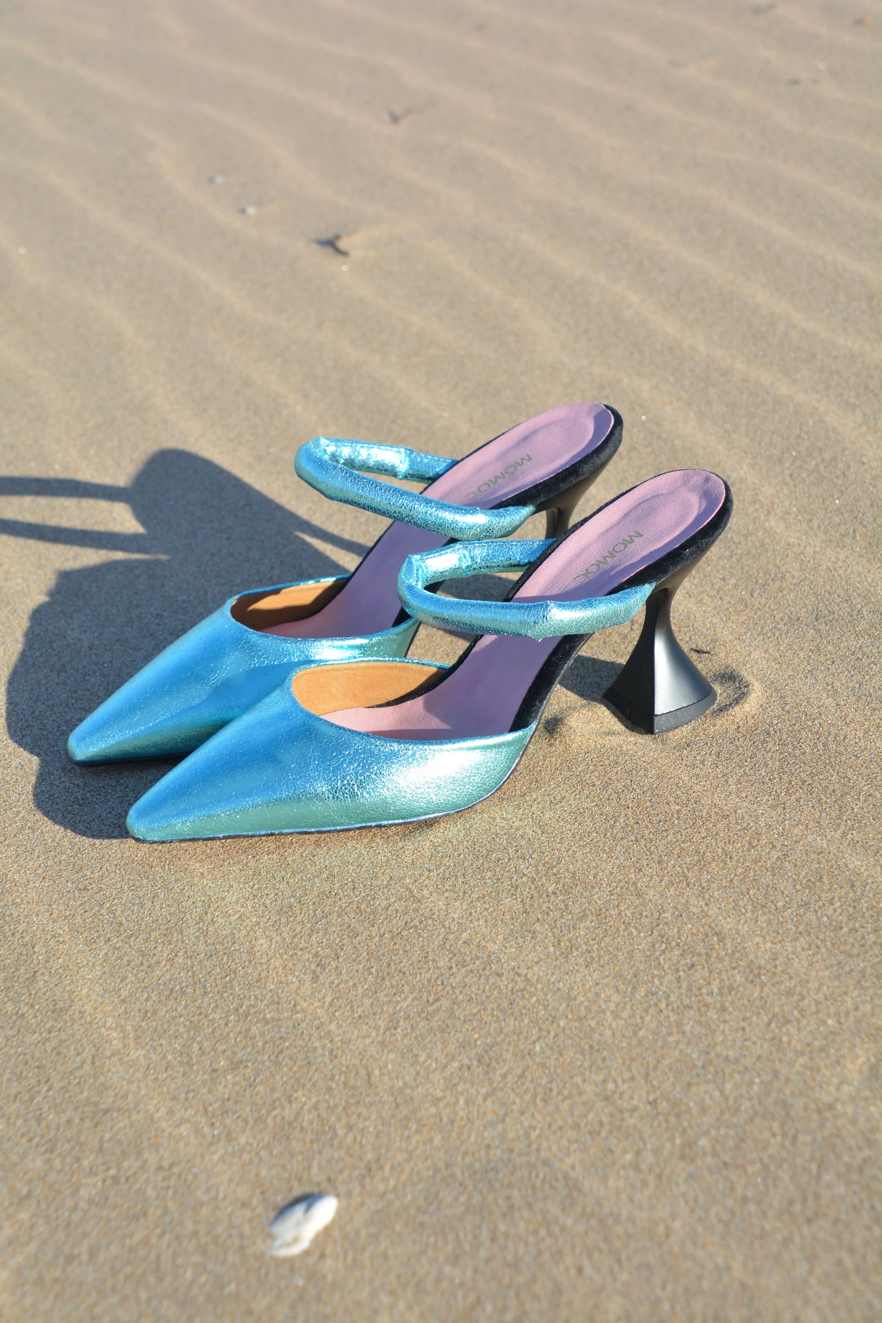 Lady Grace Vegan Heeled Pumps | Turquoise