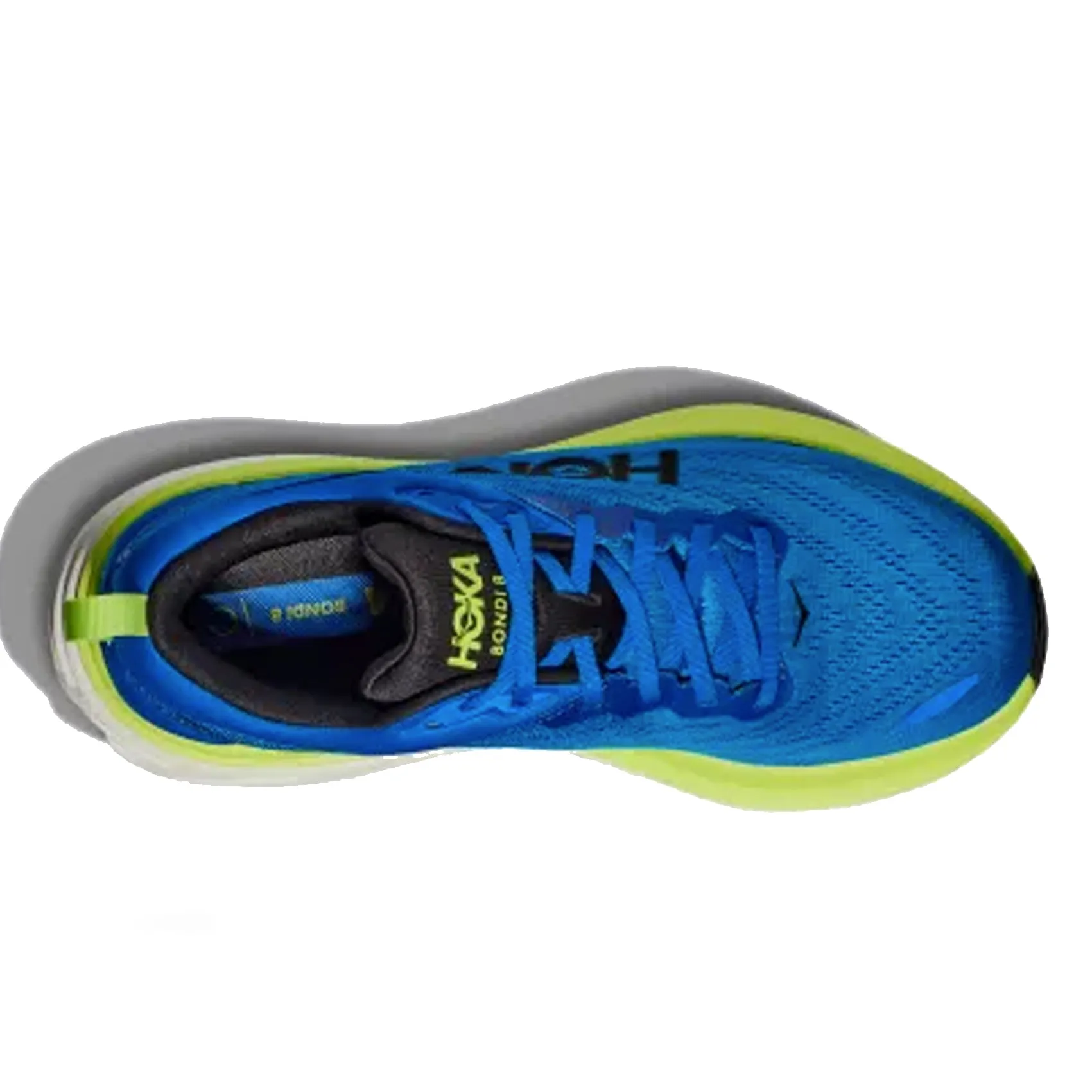 Mens HOKA Bondi 8 - Electric Cobalt / Lettuce