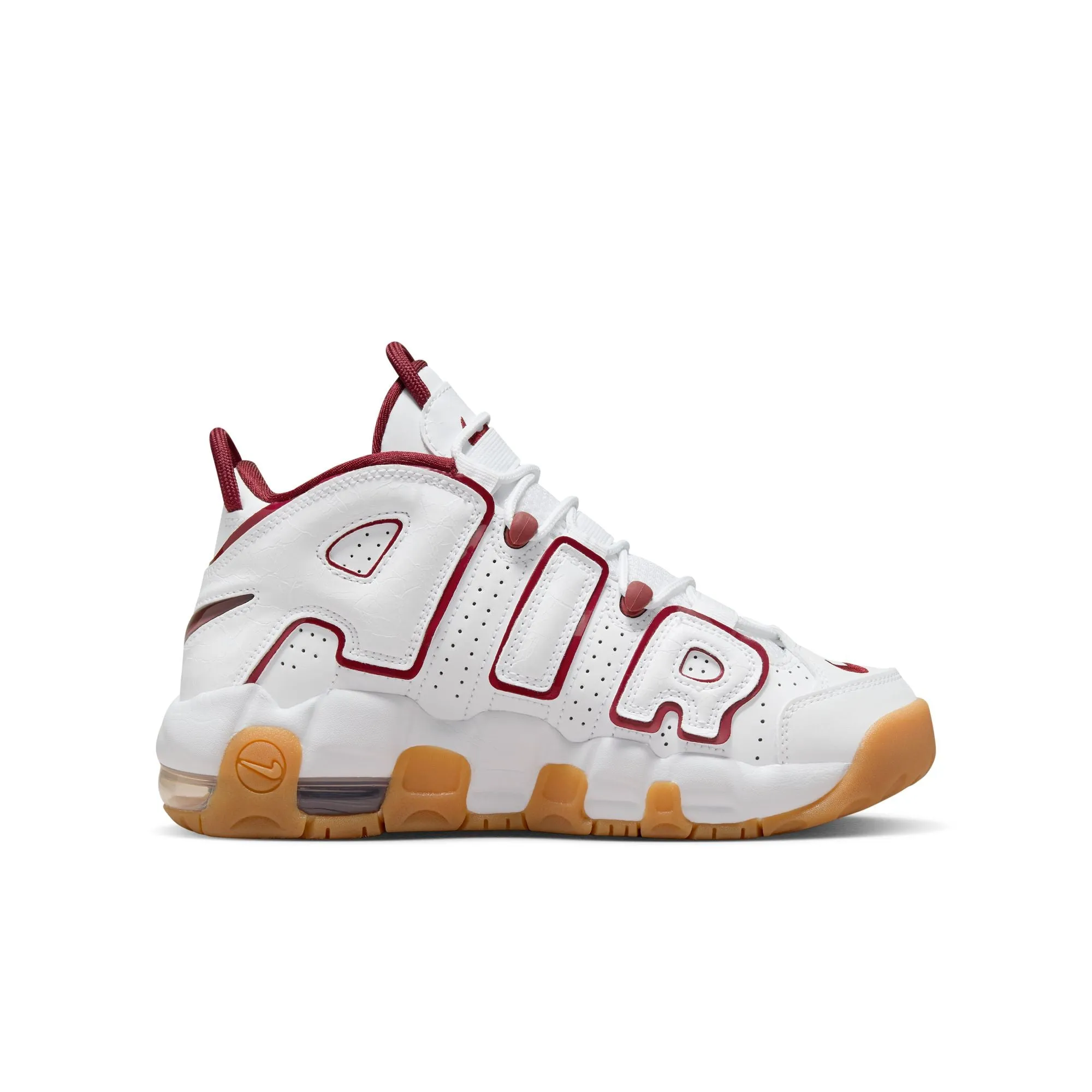 Nike Air More Uptempo GS (White/Team Red/Gum Light Brown)