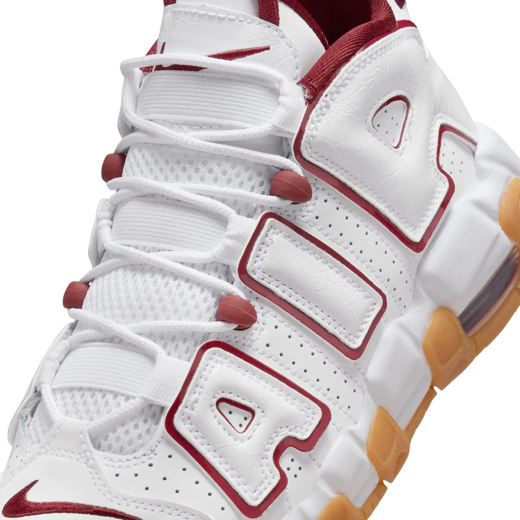 Nike Air More Uptempo GS (White/Team Red/Gum Light Brown)