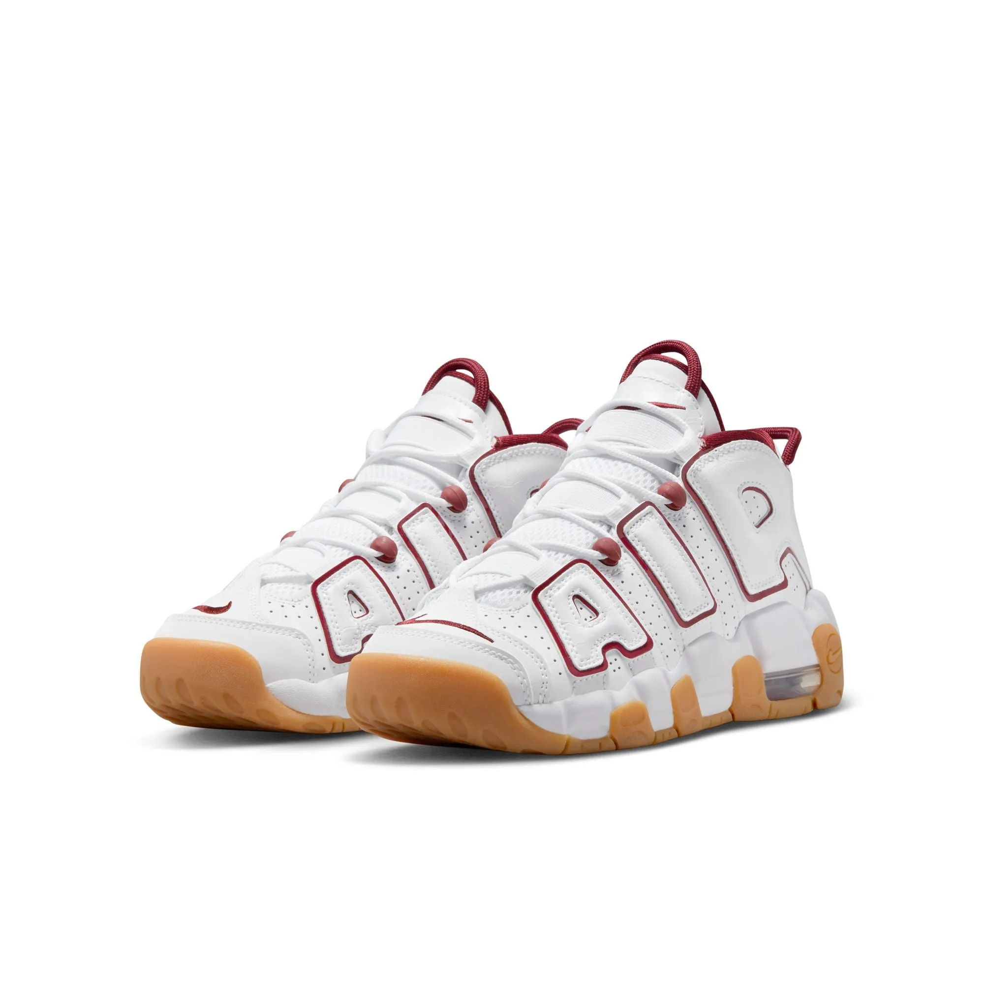 Nike Air More Uptempo GS (White/Team Red/Gum Light Brown)