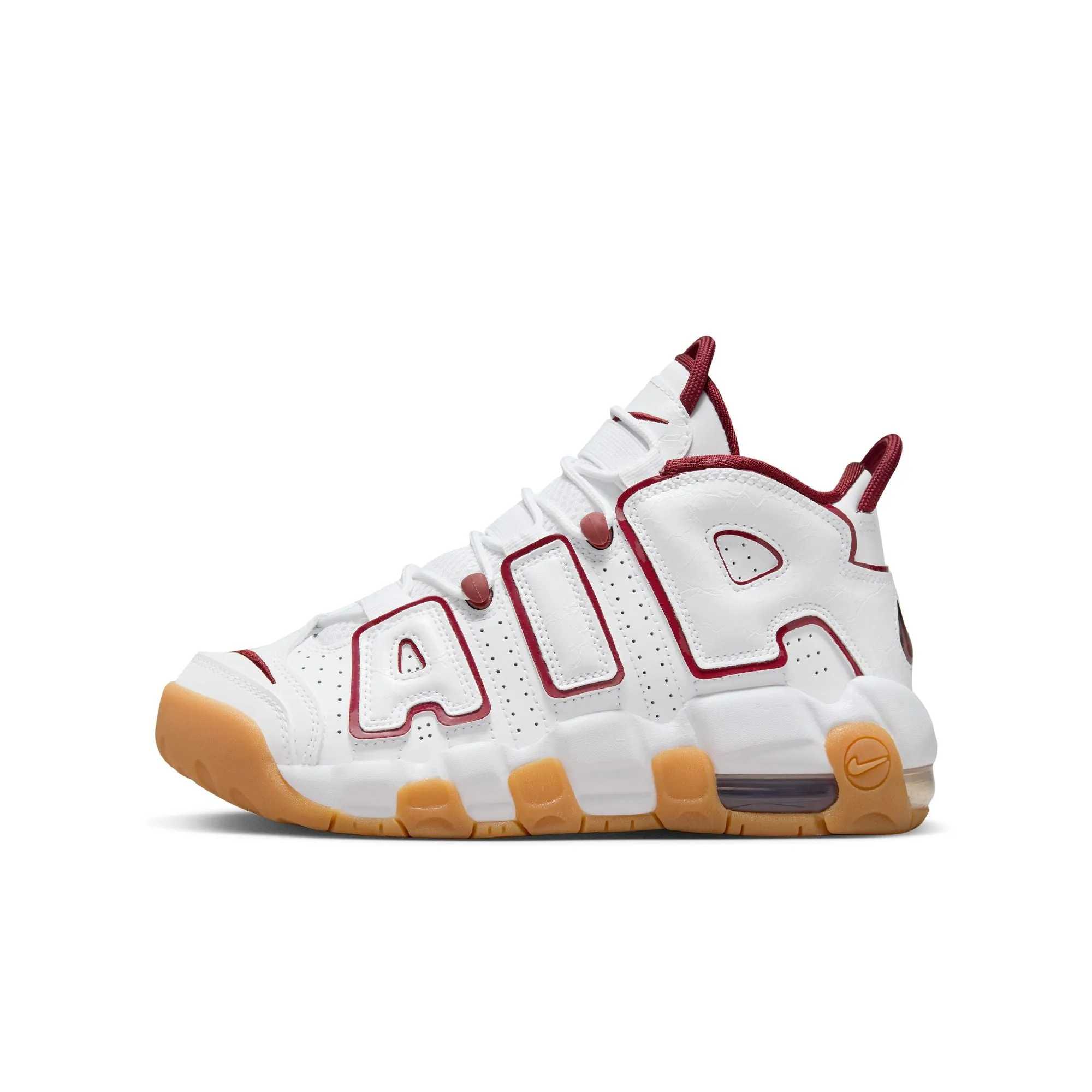 Nike Air More Uptempo GS (White/Team Red/Gum Light Brown)