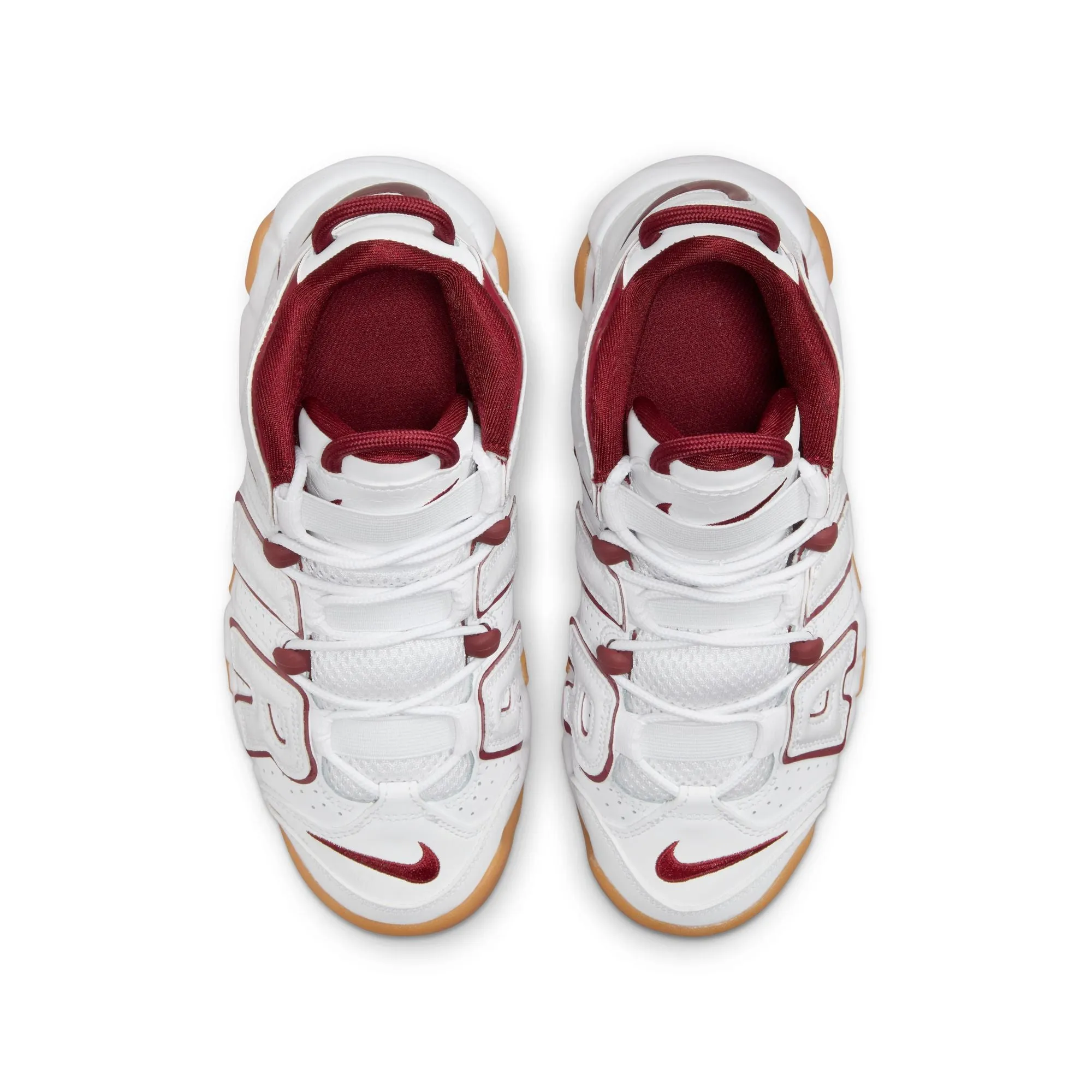 Nike Air More Uptempo GS (White/Team Red/Gum Light Brown)