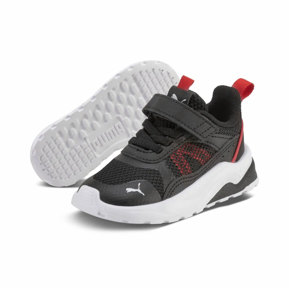 PUMA KIDS ANZARUN BLACK/RED SHOES