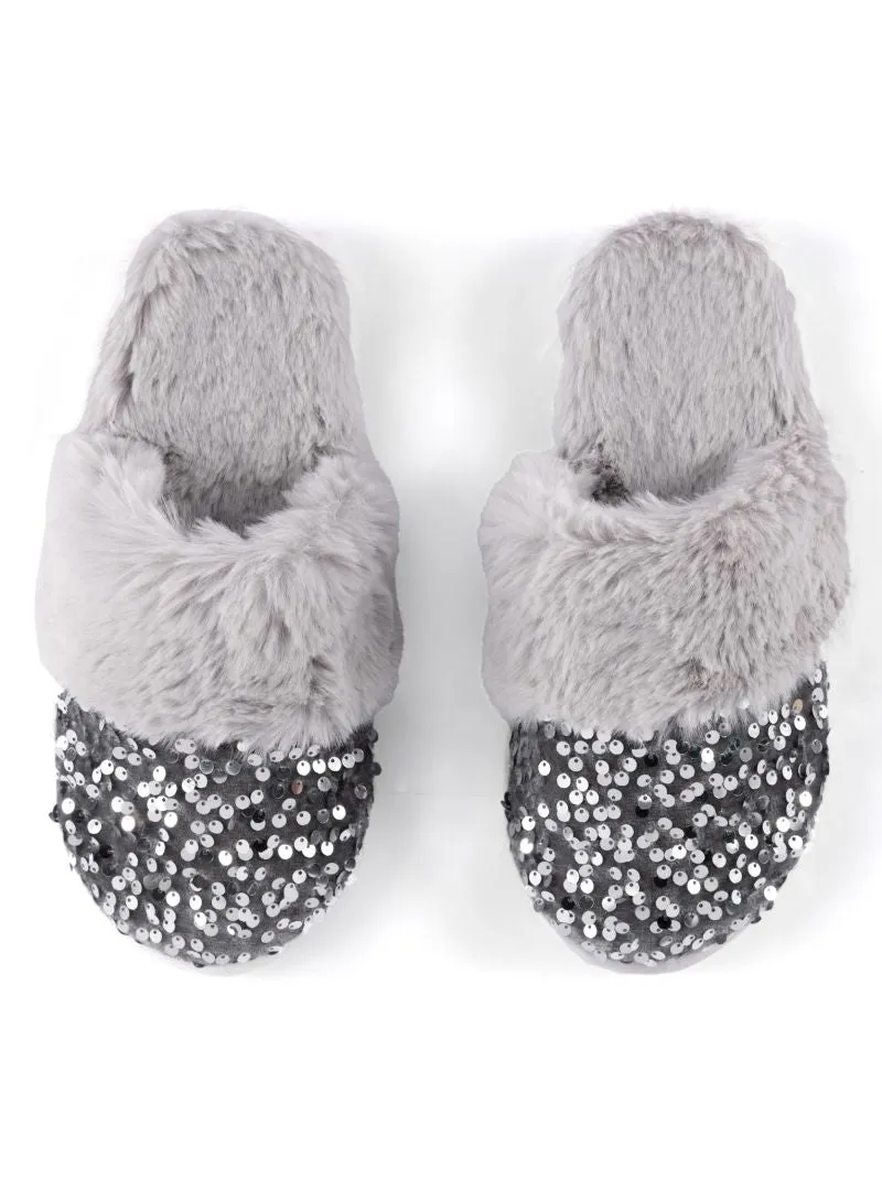 Shiraleah Fiesta Adult Slippers - Silver