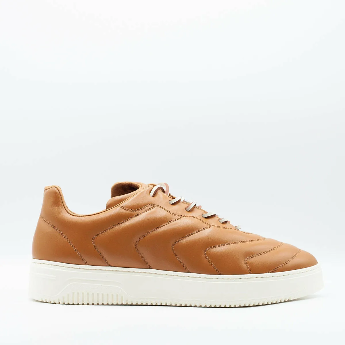 Sneakers da uomo Bomber in pelle camel