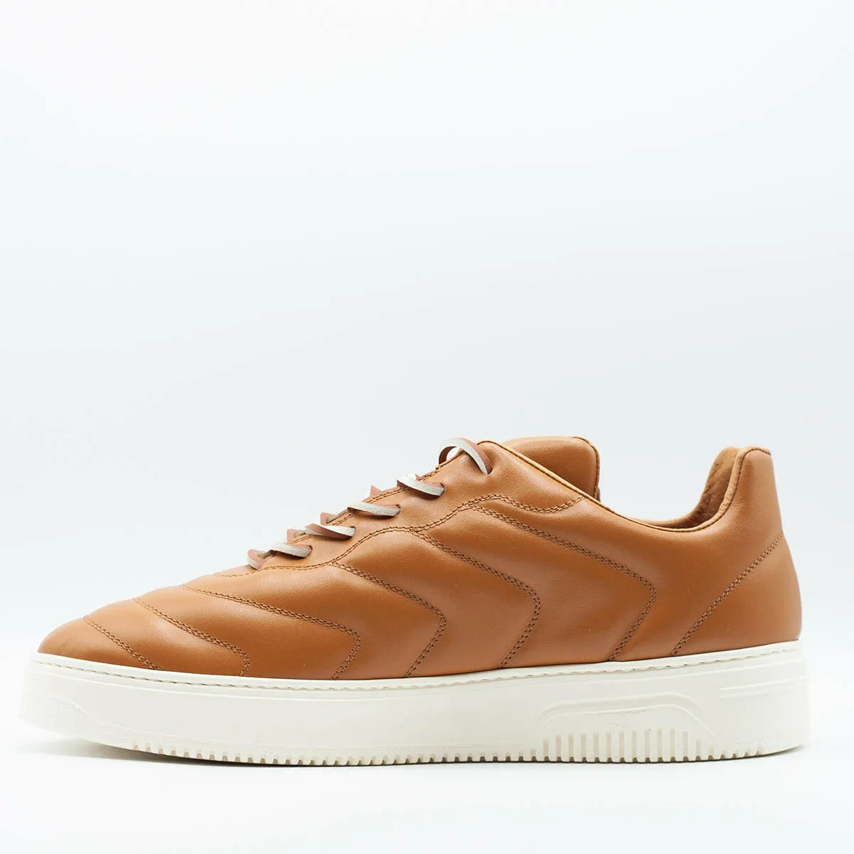 Sneakers da uomo Bomber in pelle camel