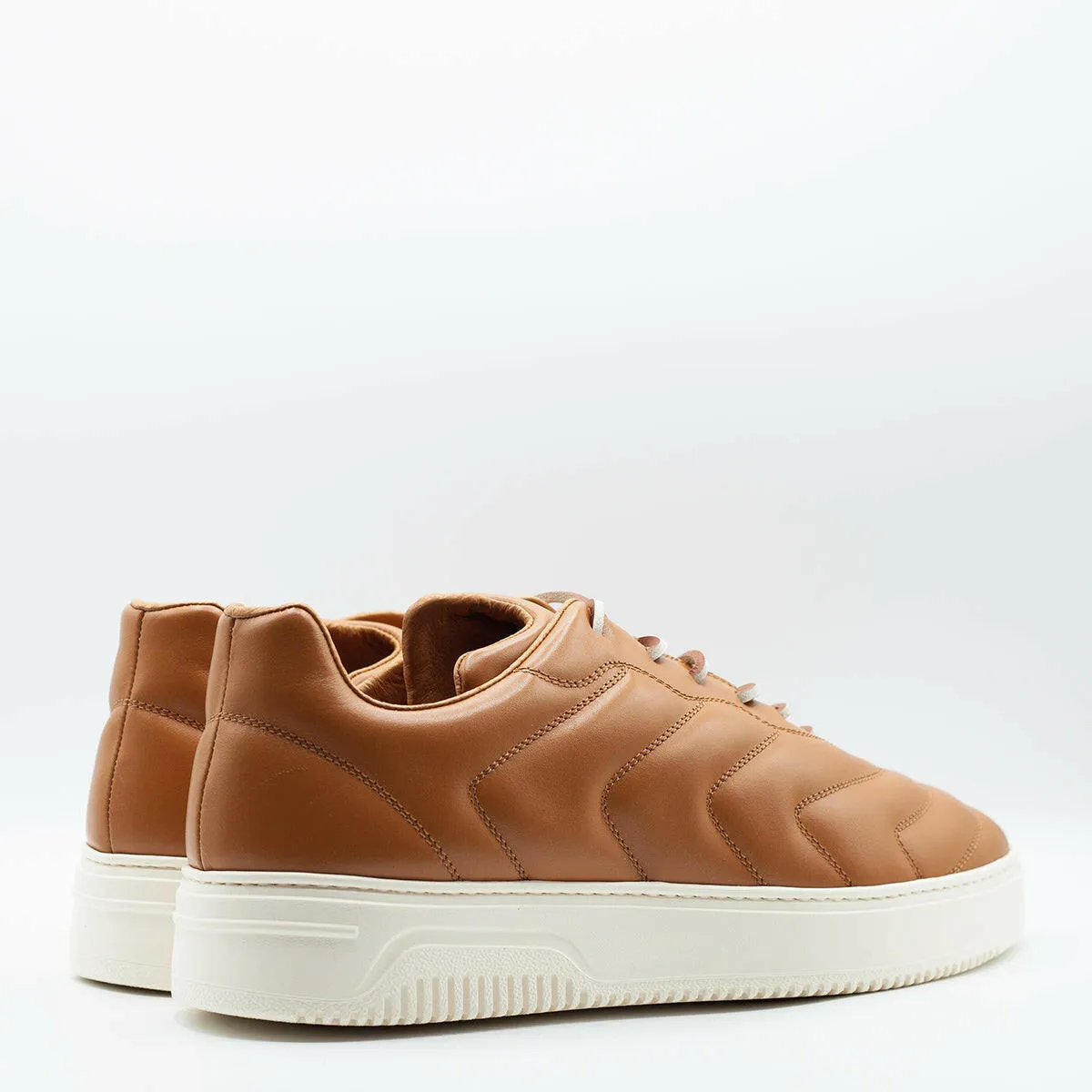 Sneakers da uomo Bomber in pelle camel