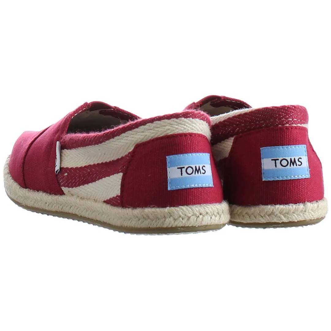 Toms University Classic Alpargata Red Womens Shoes