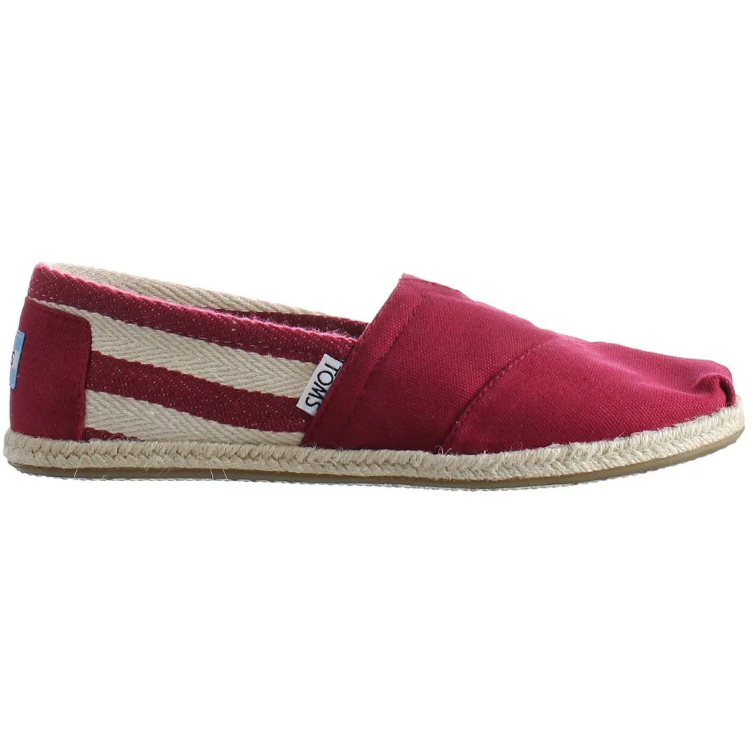 Toms University Classic Alpargata Red Womens Shoes