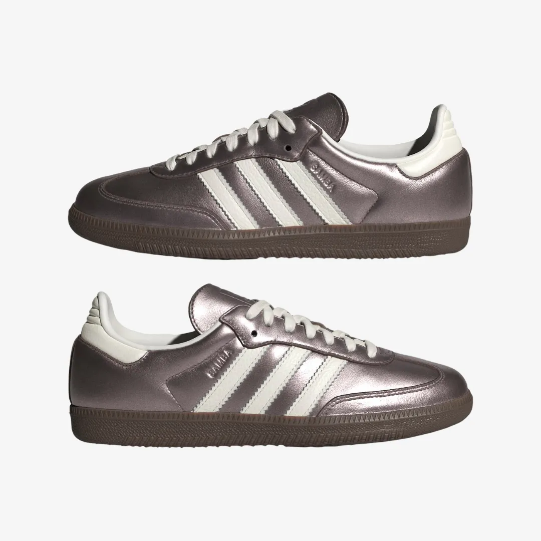 womens adidas samba (purple/metallic)